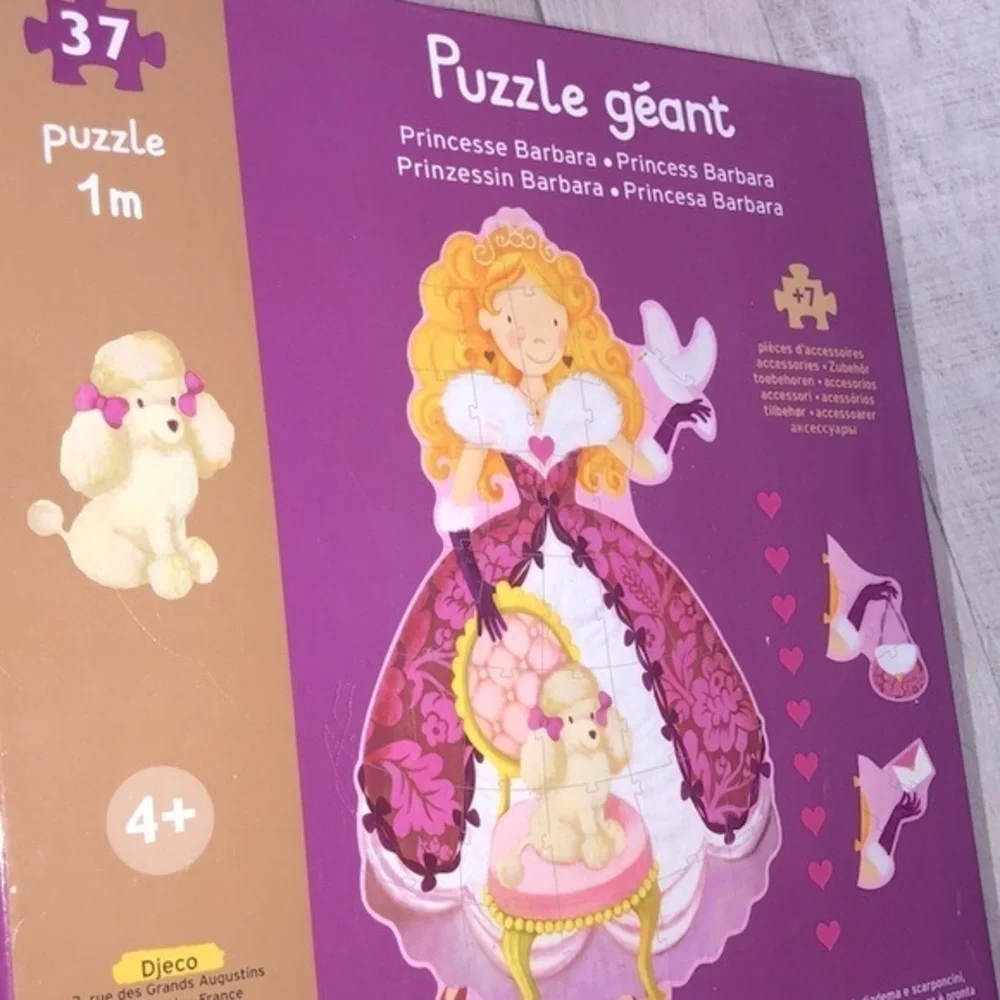 DJECO giant princess and puppy puzzle for girls